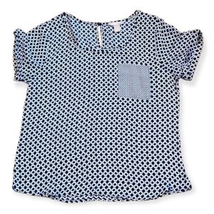 Banana Republic geometric print blouse